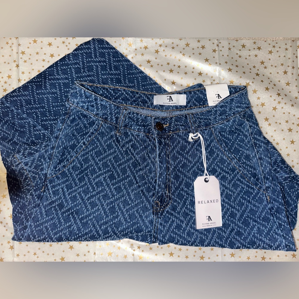 New Flying Angel Blue Patterned Women Jeans